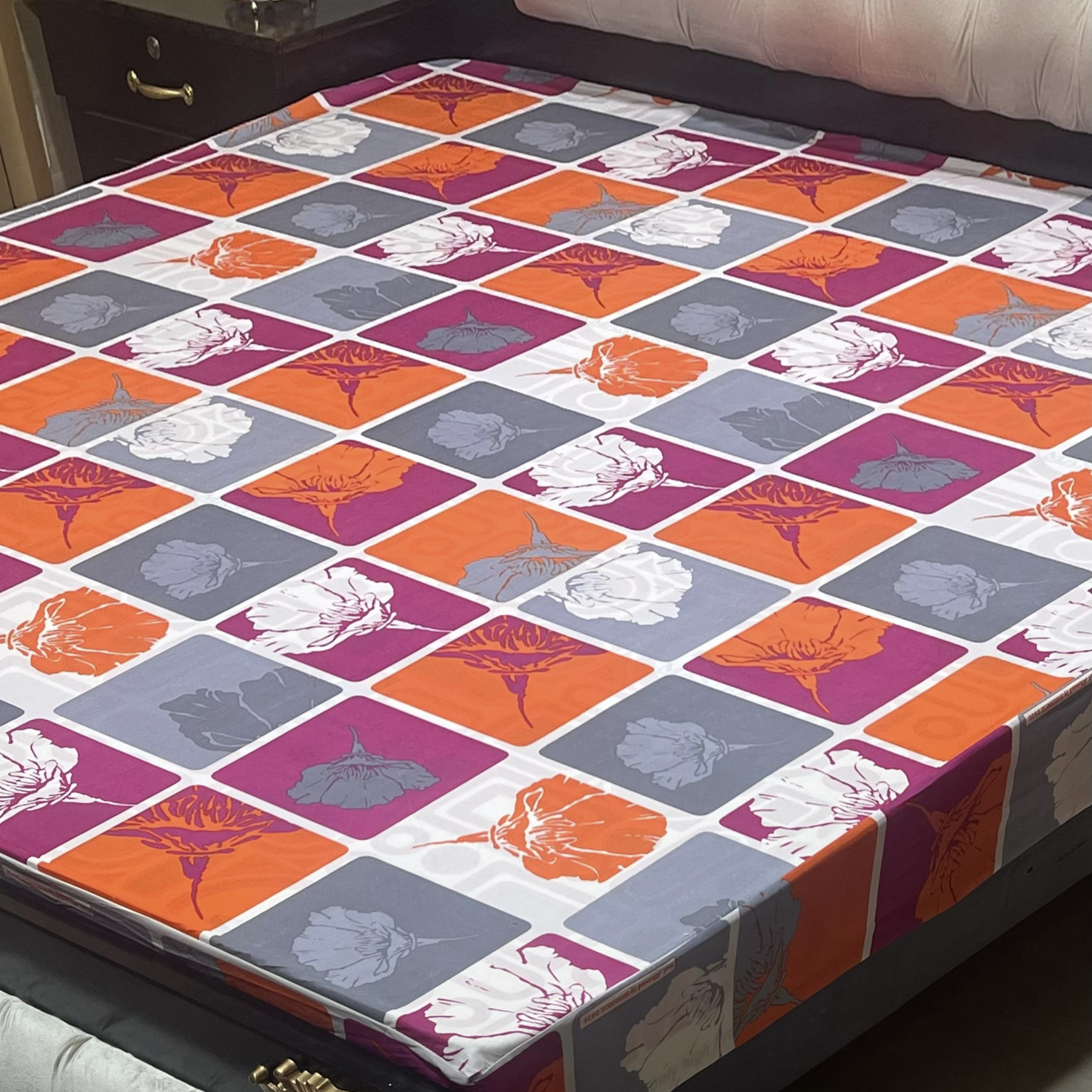 Printed WaterProof Mattress Cover ( Double Bed king Size)