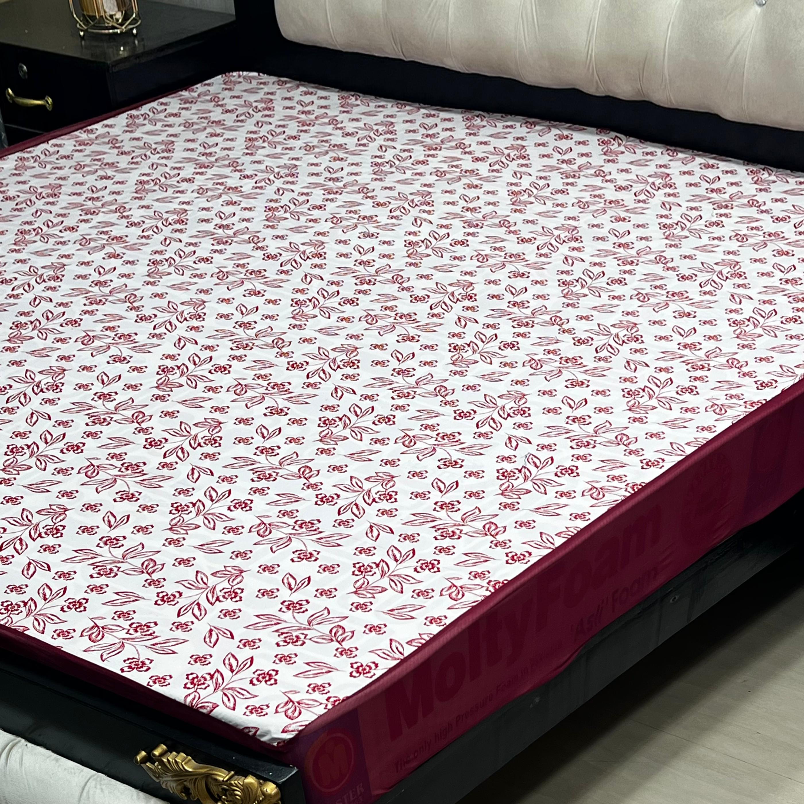 Printed WaterProof Mattress Cover ( Double Bed king Size)