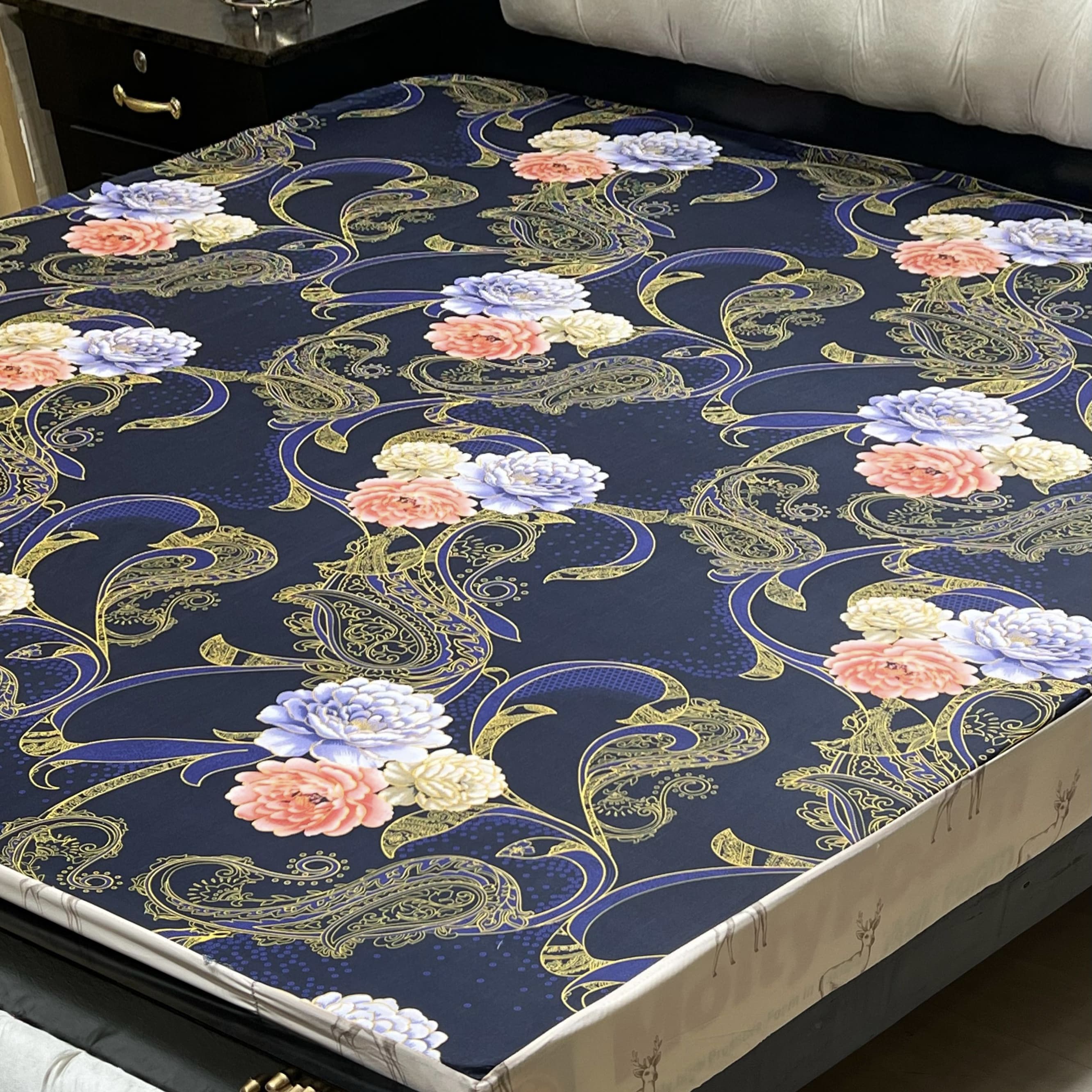 Printed WaterProof Mattress Cover ( Double Bed king Size)